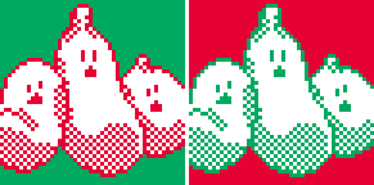 クリスマスカラーのボツ案 クリスマスカラーのボツ案